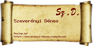 Szeverényi Dénes névjegykártya